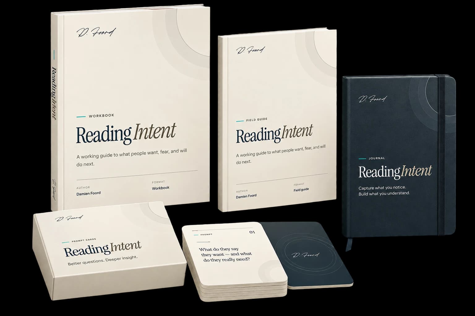 Reading Intent workbook, field guide, journal, and prompt cards